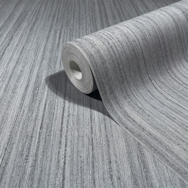 Indra Grey Striated Wallpaper