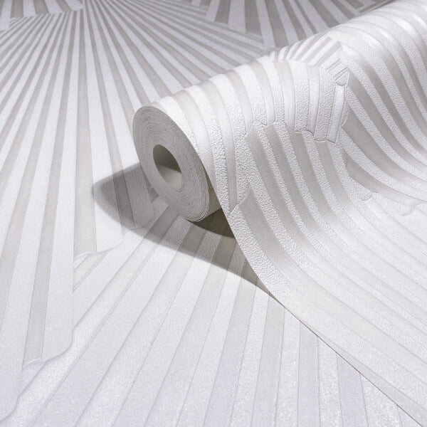 Lumiere White Deco Geo Wallpaper