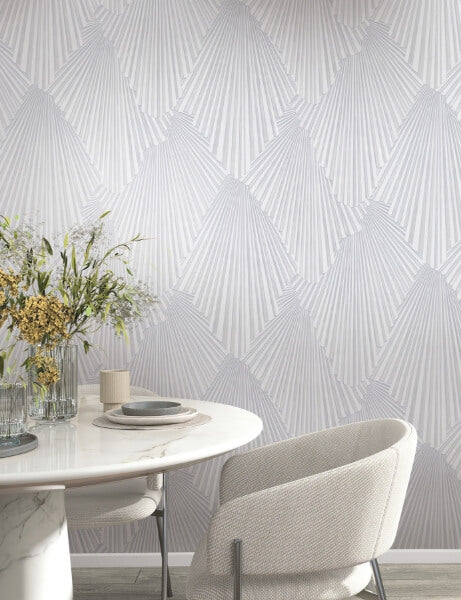 Lumiere Off-White Deco Geo Wallpaper