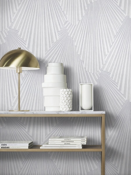 Lumiere Off-White Deco Geo Wallpaper