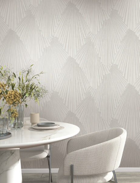 Lumiere Champagne Deco Geo Wallpaper