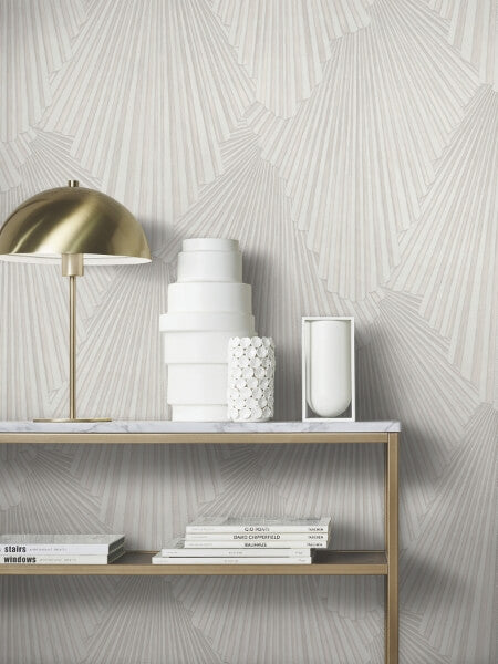 Lumiere Champagne Deco Geo Wallpaper