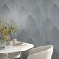 Lumiere Pewter Deco Geo Wallpaper