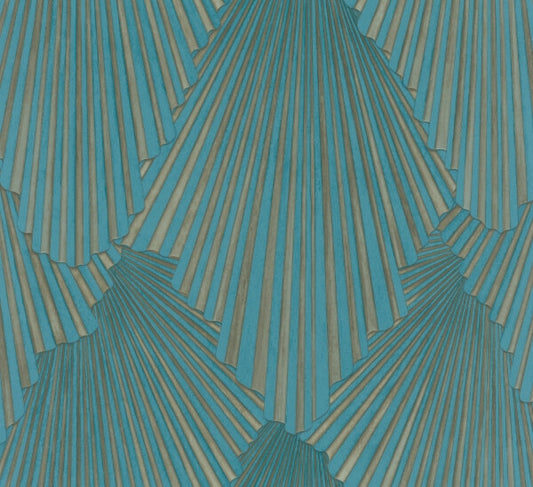 Lumiere Teal Deco Geo Wallpaper