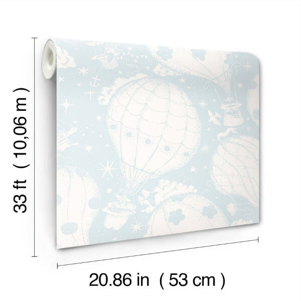 Ballongerna Light Blue Wallpaper