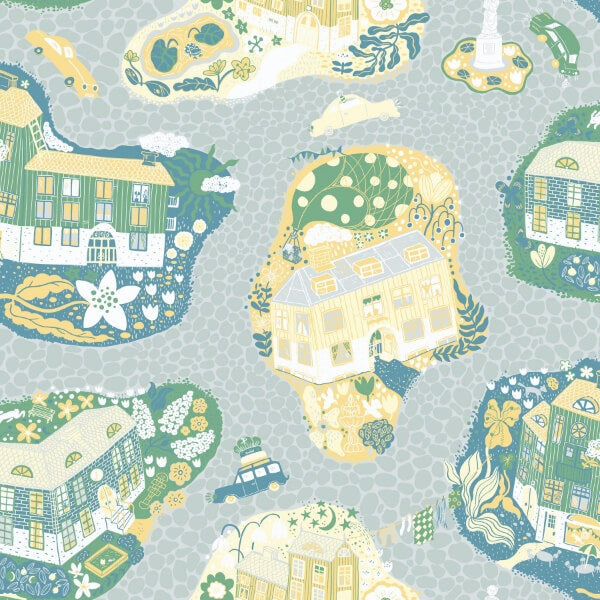 Staden Light Blue Wallpaper