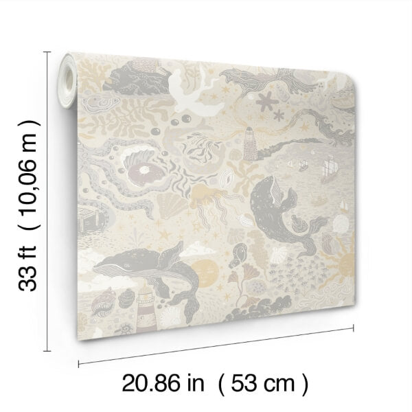 Havet Grey Wallpaper
