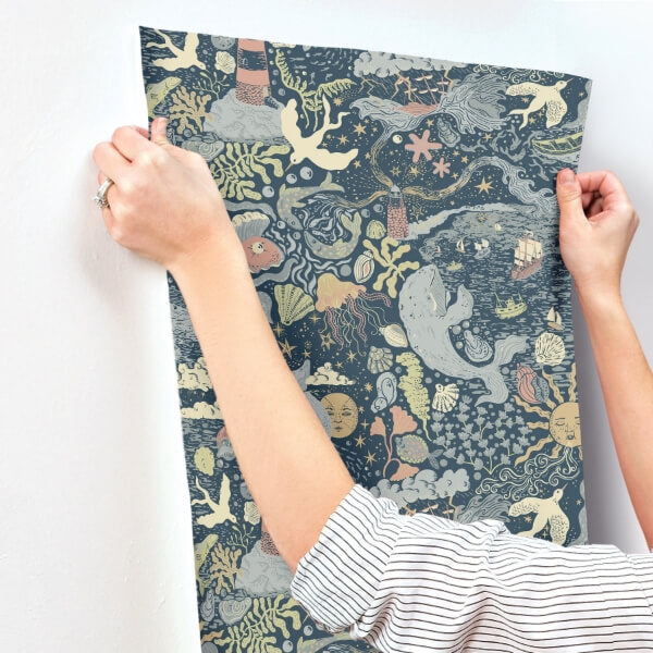 Havet Dark Blue Wallpaper