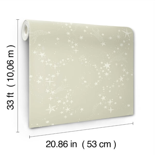 Stjarnhimmel Light Green Wallpaper