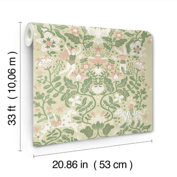 Cirkus Light Green Wallpaper