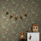 Bygga Bo Dark Green Wallpaper