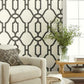 Repurpose Woven Trellis Charcoal Wallpaper