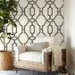 Repurpose Woven Trellis Charcoal Wallpaper