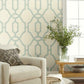 Woven Trellis Eggshell Wallpaper