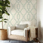 Woven Trellis Eggshell Wallpaper