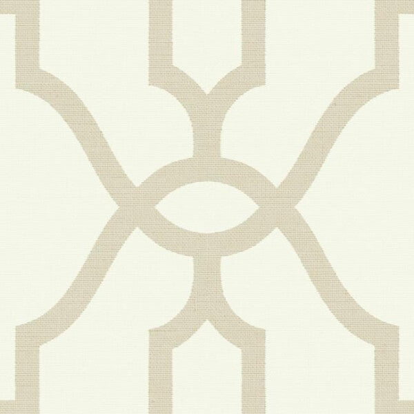 Woven Trellis Beige Wallpaper