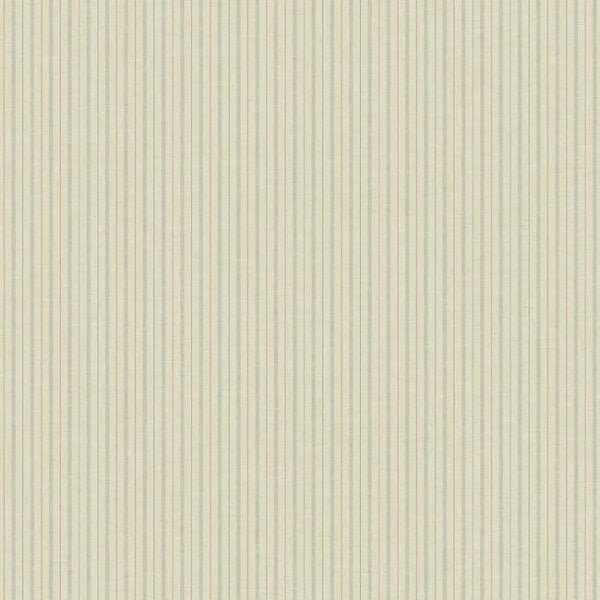 French Ticking Khaki & Light Blue Wallpaper