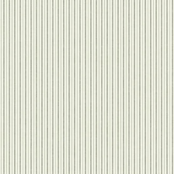 French Ticking Charcoal & Black Wallpaper