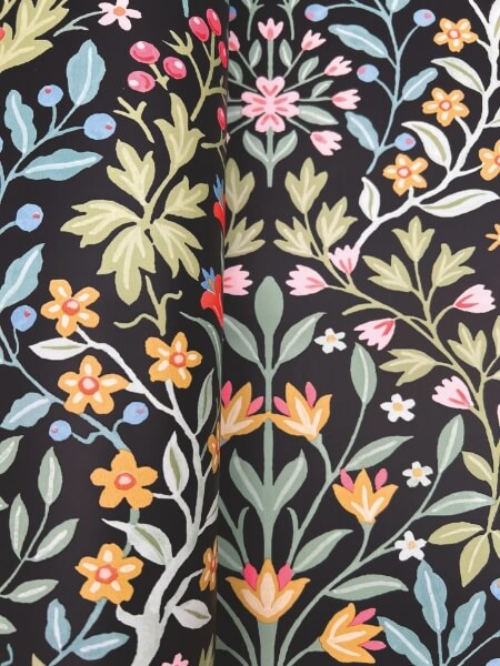 Garden Black & Multicolor Terrace Wallpaper