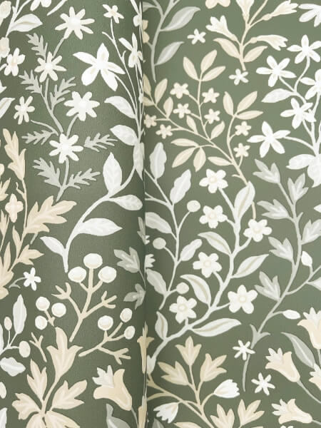 Garden Terrace Olive Wallpaper