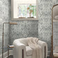 Garden White & Black Terrace Wallpaper
