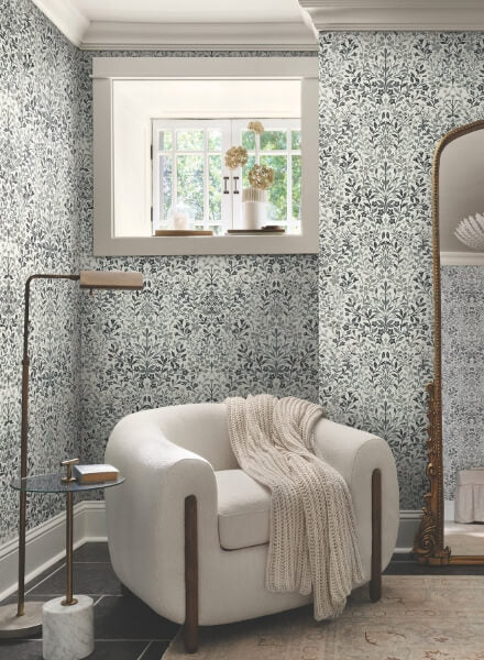 Garden White & Black Terrace Wallpaper
