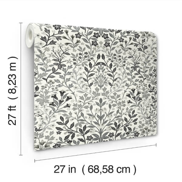 Garden White & Black Terrace Wallpaper