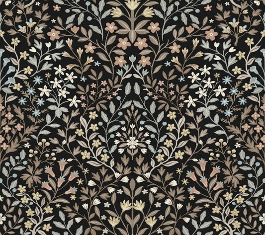 Garden Black & Neutral Terrace Wallpaper