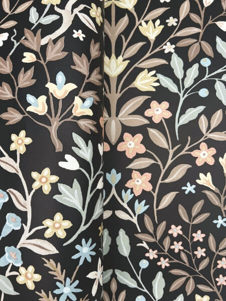 Garden Black & Neutral Terrace Wallpaper