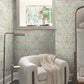 Garden White & Multicolor Terrace Wallpaper