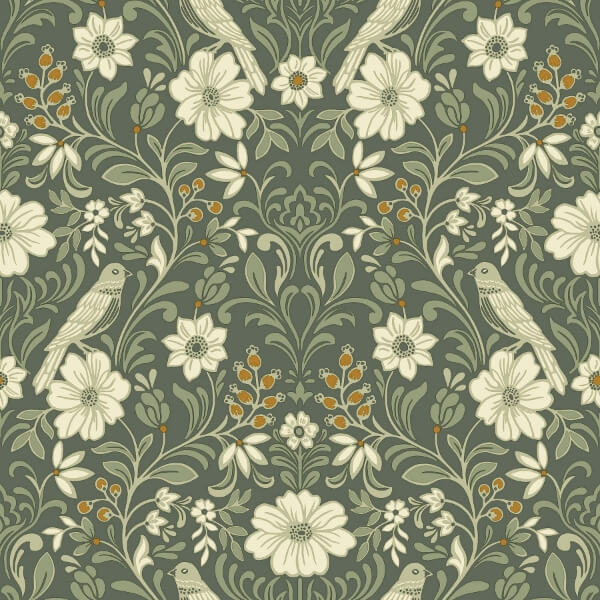 Colette Olive Wallpaper