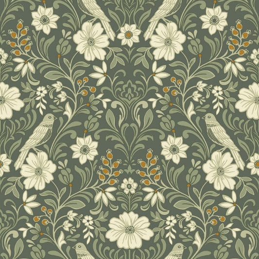 Colette Olive Wallpaper