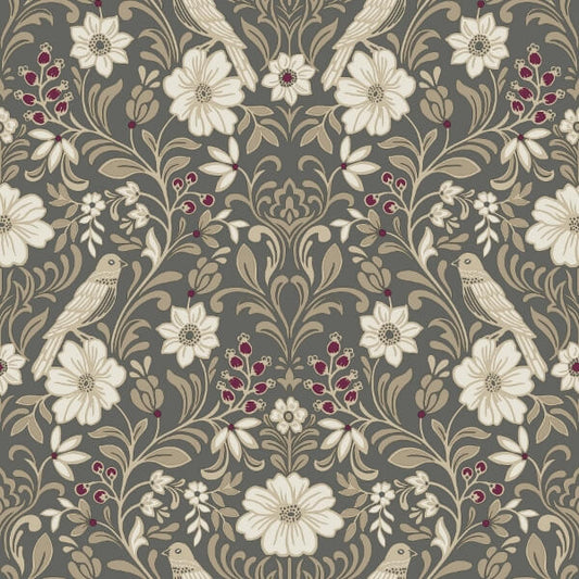 Colette Charcoal Wallpaper