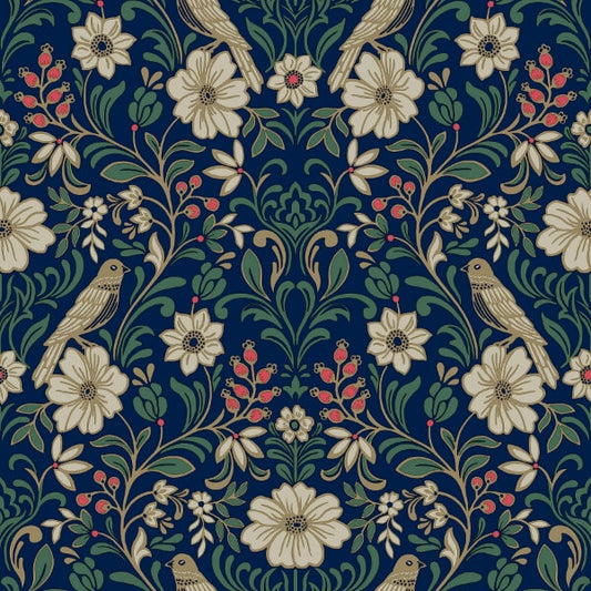 Colette Navy Wallpaper
