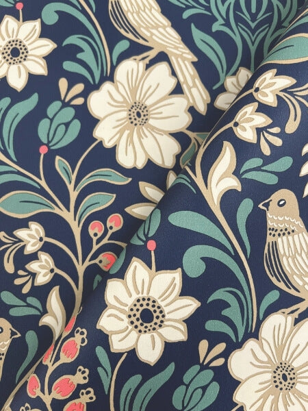 Colette Navy Wallpaper