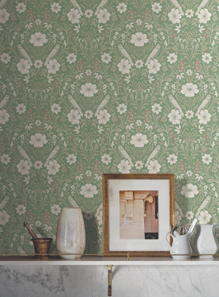 Colette Bright Green Wallpaper