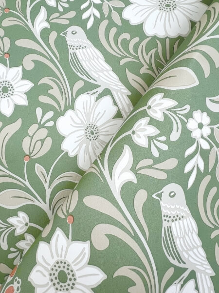 Colette Bright Green Wallpaper