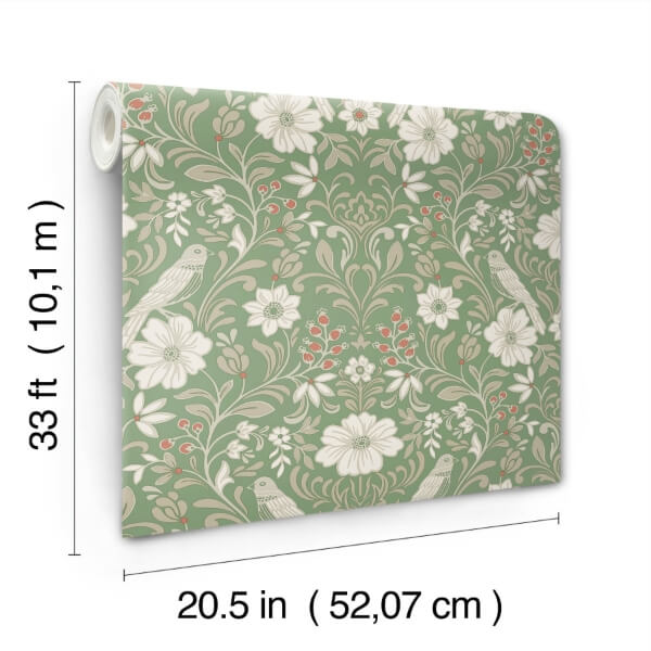 Colette Bright Green Wallpaper