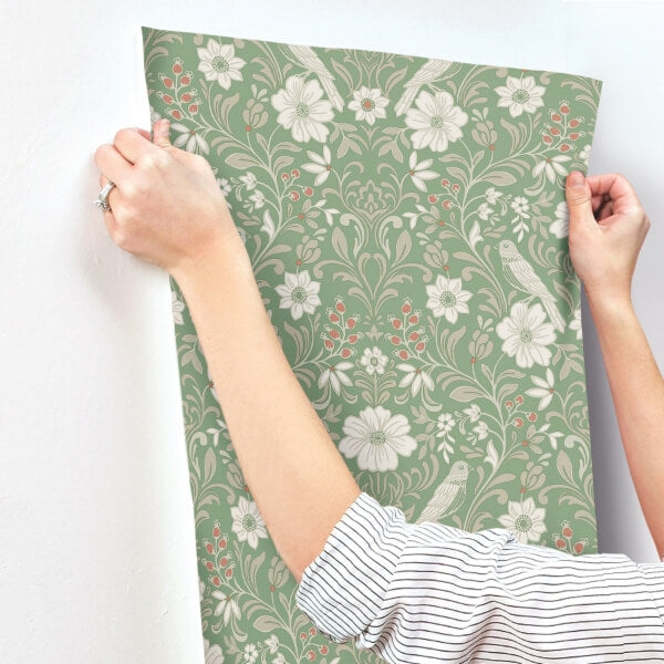 Colette Bright Green Wallpaper