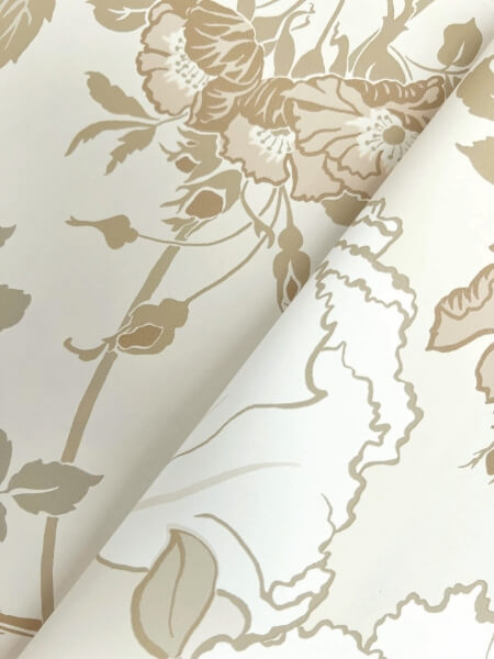 Gwendolyn Neutral & Coral Wallpaper