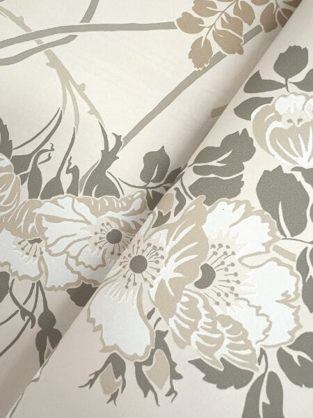 Gwendolyn Ivory & Grey Wallpaper