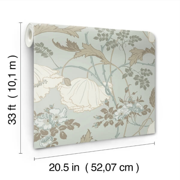 Gwendolyn Blue & Suede Wallpaper