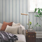 French Navy Linen Stripe Wallpaper