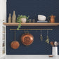 Charm Navy Wallpaper