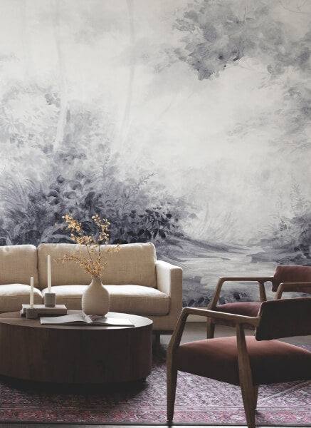 Woodland Black & White Wall Mural