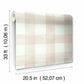 Watercolor Check Pink & White Wallpaper
