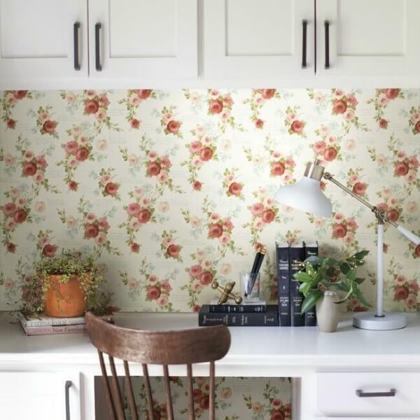 Polka Dot Plaid Pink & Blue Wallpaper