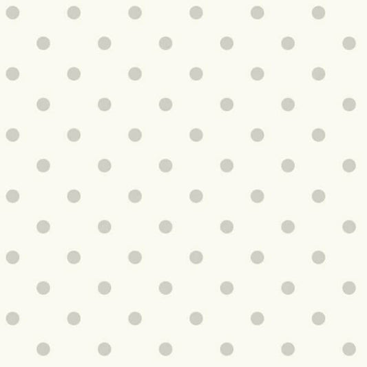 Dots on Dots Grey & White Wallpaper