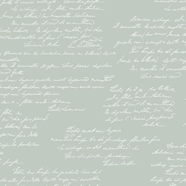 Noteworthy Green & White Wallpaper