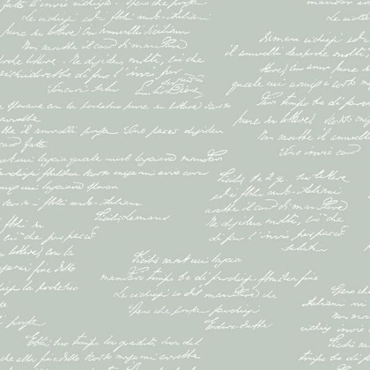 Noteworthy Green & White Wallpaper